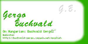 gergo buchvald business card